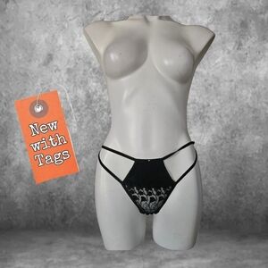 NWT/ MKim  Black Lace Strappy Thong ( Various Colors)